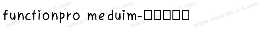 functionpro meduim字体转换